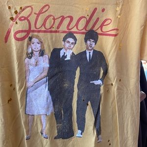 BLONDIE faux distressed Y2K BAND TEE